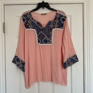 2/$10 Embroidered boho blouse